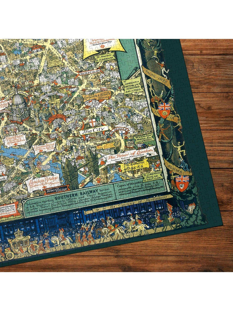 Gibsons vintage London map jigsaw puzzle 1000 pieces, imported from the UK