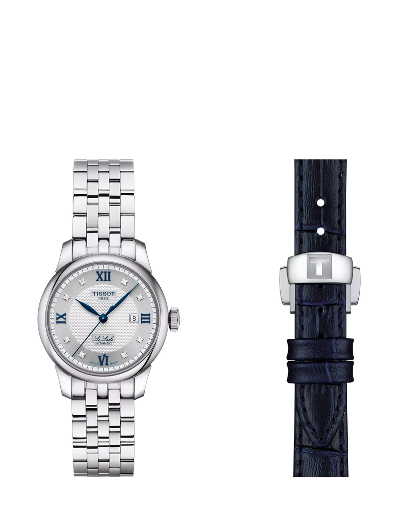 Tissot Le Locle automatic diamond watch silver dial bracelet strap, UK version