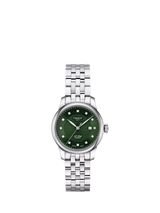 John Lewis Tissot Women's Le Locle Automatic Diamond Date Watch, Green Dial- Buy online at McGrocer