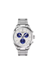 John Lewis Tissot PR100 Date Sub-Dial Men's Quartz Bracelet Watch, Silver/Silver- Buy online at McGrocer
