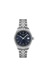 John Lewis Tissot Ballade Date Women's Watch, Blue Dial, Silver Stainless Steel Bracelet, 34mm- Buy online at McGrocer