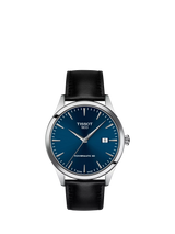 John Lewis Tissot Classic Dream Automatic Date Leather Strap Watch, Blue/Black- Buy online at McGrocer