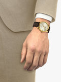 Tissot Classic Dream automatic watch champagne dial brown leather strap - British product