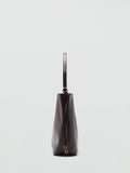 Mango Antonia shoulder bag dark brown with gold-tone hardware, UK version