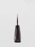 Mango Antonia shoulder bag dark brown with gold-tone hardware, UK version