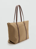 Mango Cobalt double handle shopper bag light beige, UK version
