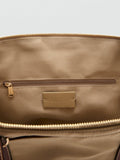 Mango Cobalt double handle shopper bag light beige, UK version