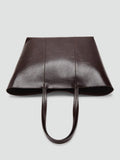Mango large shopper bag dark brown leather lined, imported from the UK