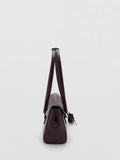 Mango dark red faux leather bowling bag, UK version
