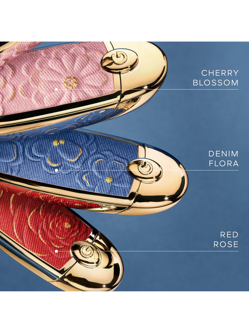 Guerlain Rouge G Blooming Denim case, imported from the UK
