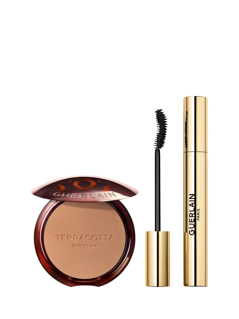 Guerlain Terracotta bronzing powder and Noir G mascara gift set - British product