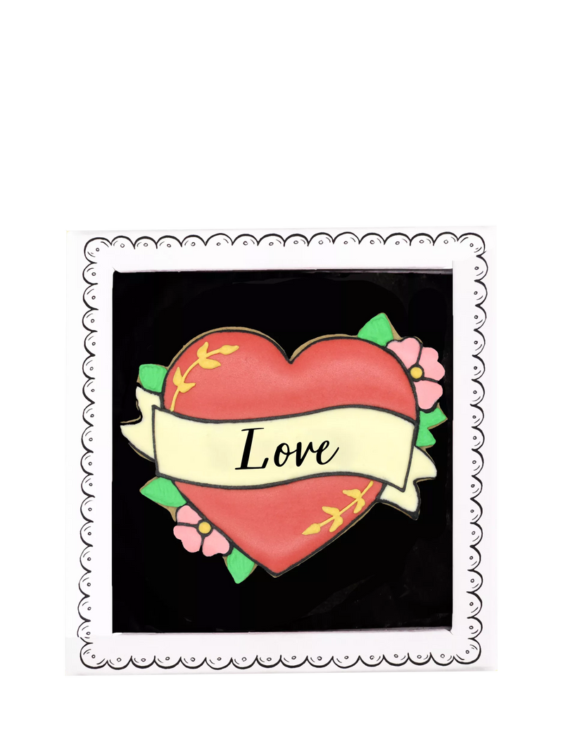 Biscuiteers love heart hand-iced biscuit 20g (British brand)