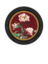 John Lewis Brookpace Lascelles Peony Porthole Round Framed Canvas Print, 43cm- Buy online at McGrocer