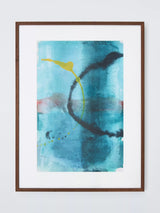 John Lewis John Lewis Susan McDonald 'Take Pleasure' Framed Print & Mount, 82.5 x 62.5cm, Blue- Buy online at McGrocer
