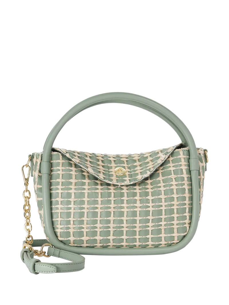 Dune London Dinideliberate Woven Grab Bag, Sage