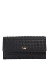 John Lewis Dune London Kokos Woven Leather Purse, Black- Buy online at McGrocer