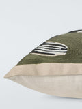 John Lewis cushion khaki green embroidered lemur 50x50cm, imported from the UK