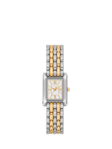 John Lewis Michael Kors Women's Essex Tank Link Strap Watch Silver And 2-tone- Buy online at McGrocer