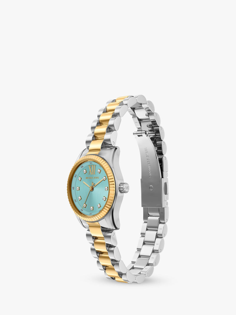 Michael Kors women's Petite Lexington two-tone watch, imported from the UK