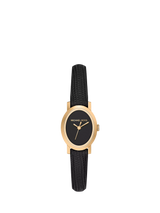 John Lewis Michael Kors Maude Oval Leather Strap Designer Watch, Gold and Black- Buy online at McGrocer