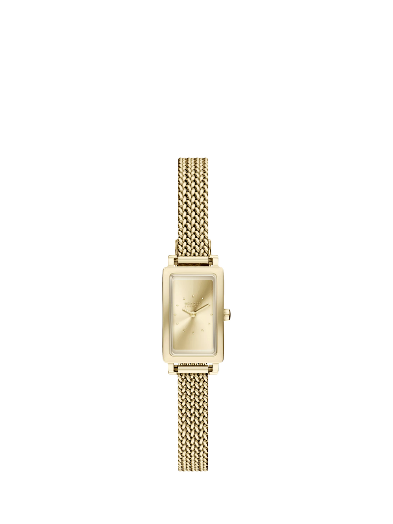 Skagen women's gold rectangular watch (British brand)