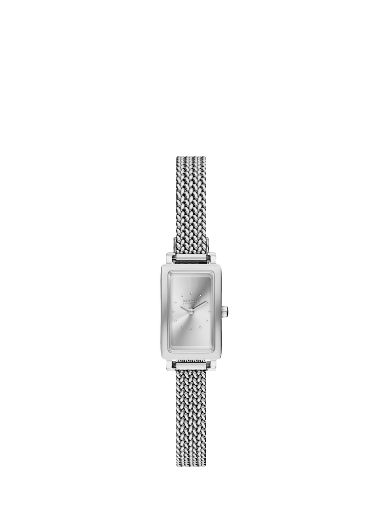Skagen women's rectangular mesh strap watch silver - British product