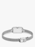 Skagen women's rectangular mesh strap watch silver - British product