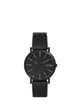 John Lewis Skagen Signatur Men's Black Mesh Strap Watch, 40mm- Buy online at McGrocer