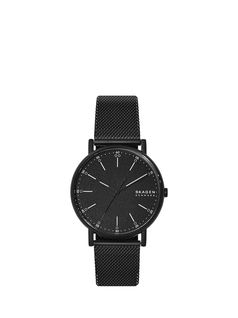 Skagen Signatur mesh watch 40mm black dial - British product