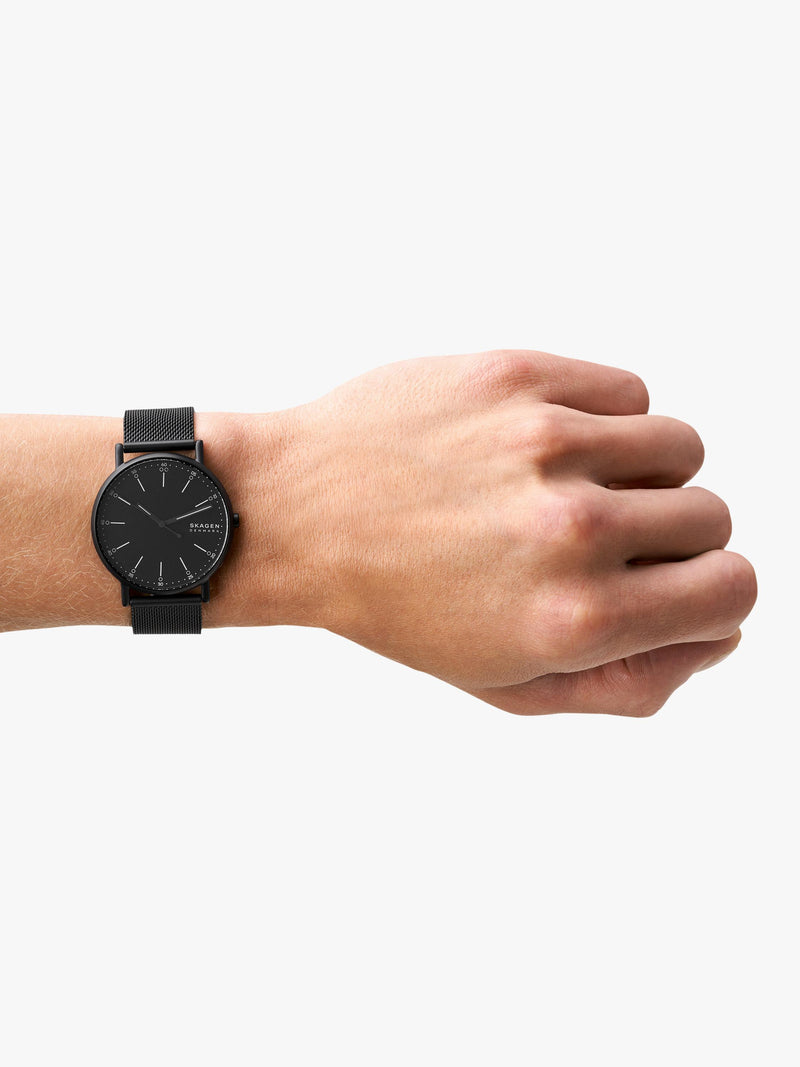 Skagen Signatur mesh watch 40mm black dial - British product