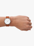 Skagen Signatur 40mm round watch leather strap, imported from the UK