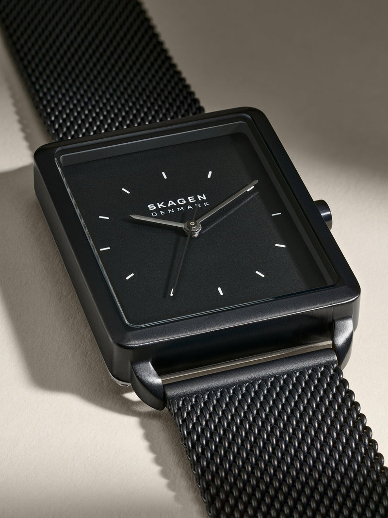 Skagen Hagen men's mesh watch black 36mm, UK version