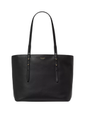 kate spade new york Do It All Leather Zipped Tote Bag, Black