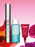 Clarins Mother's Day gift set with mascara, remover, and eye lift, UK version