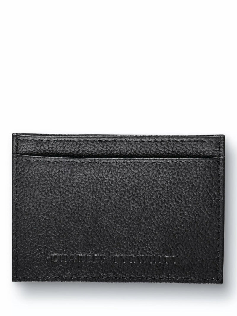 Charles Tyrwhitt leather card holder black, imported from the UK