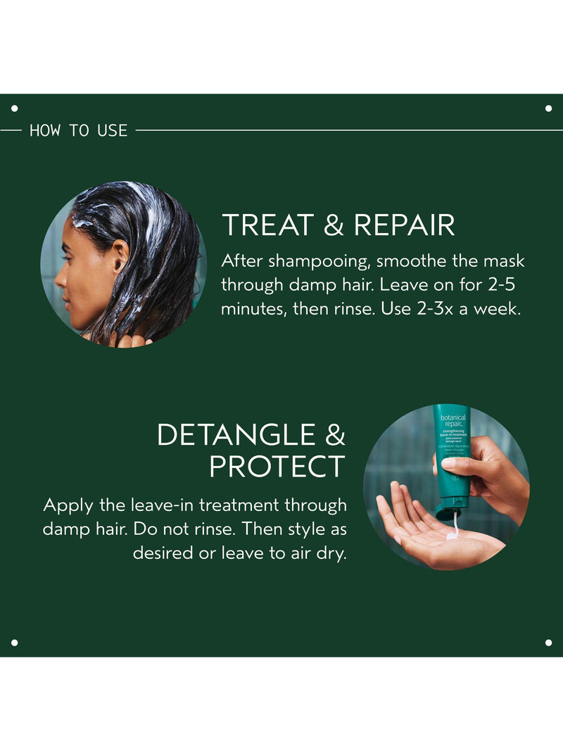 Aveda hair repair gift set with masque and leave-in treatment (British brand)
