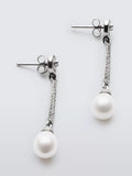 Lido cubic zirconia pearl drop earrings (British brand)
