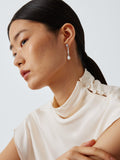 Lido cubic zirconia pearl drop earrings (British brand)