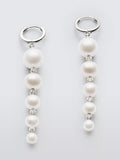 Lido graduated pearl drop earrings sterling silver, imported from the UK