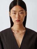 Lido pearl station chain necklace silver 40cm, UK version