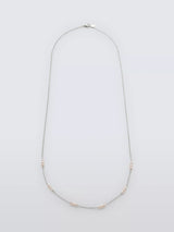 John Lewis Lido Freshwater Pearl Section Necklace, Silver, 60cm- Buy online at McGrocer