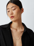 Lido freshwater pearl section necklace silver 60cm (British brand)