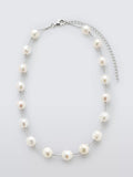 Lido large freshwater pearl necklace sterling silver chain (British brand)