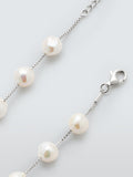 Lido large freshwater pearl necklace sterling silver chain (British brand)