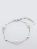 Lido delicate pearl bracelet silver, imported from the UK