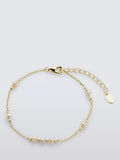 Lido Delicate Pearl Station Chain Bracelet Gold, imported from the UK