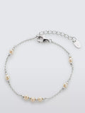 Lido pearl station chain bracelet silver, imported from the UK