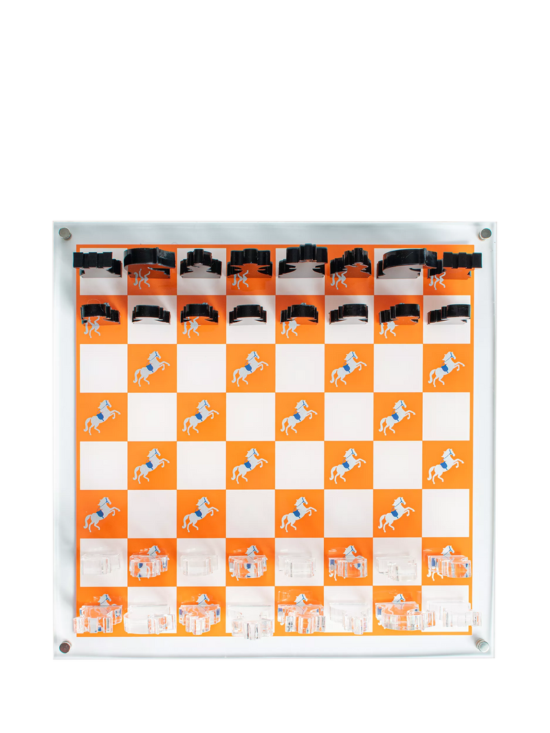 MaisonGames horse chess set acrylic 35.6cm - British product