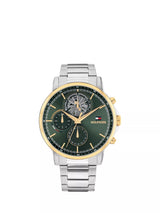 John Lewis Tommy Hilfiger Men's Round Chronograph Bracelet Strap Watch, Silver- Buy online at McGrocer