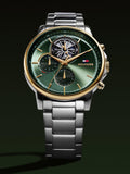 Tommy Hilfiger chronograph watch green dial silver bracelet (British brand)